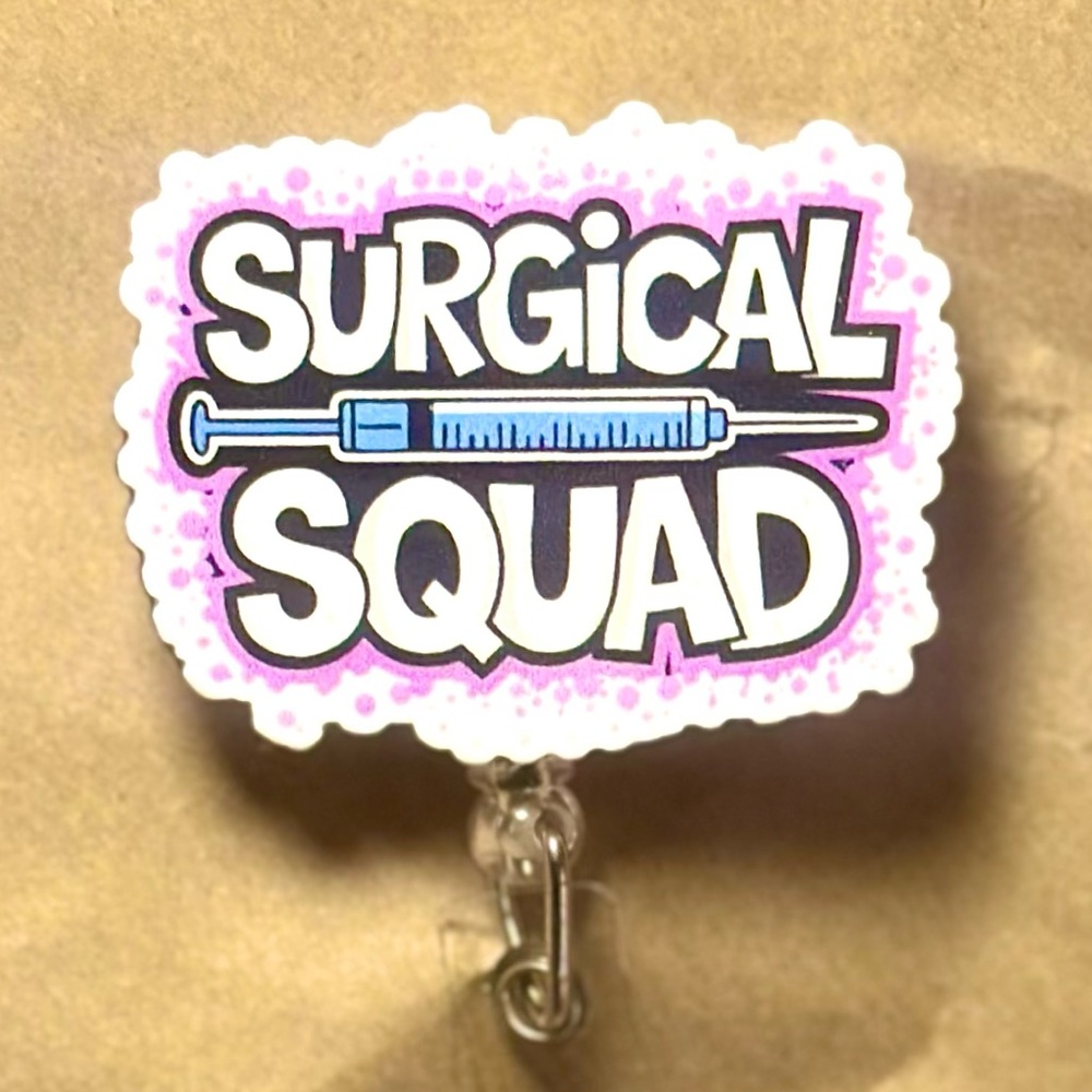 Surgical Squad Badge Reel with Clip